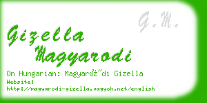 gizella magyarodi business card